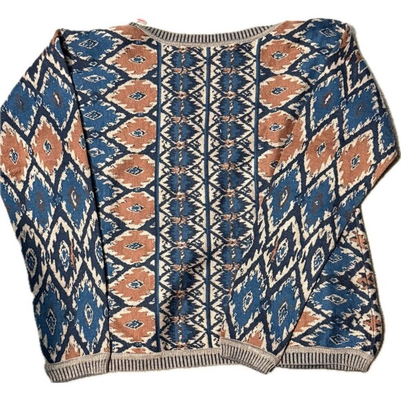 Peruvian Connection Multi Color Knit Tribal Cardigan Sweater Size XS - Picture 2 of 3